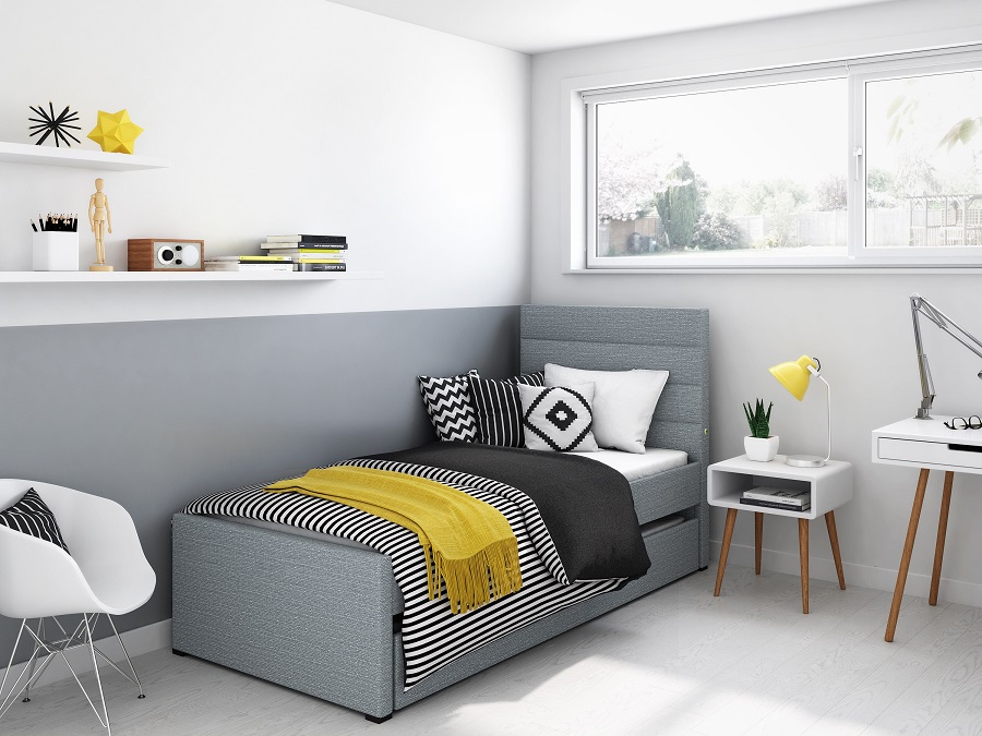 Phòng ngủ nhỏ nên ưu tiên nội thất cơ bản, màu sắc không lòe loẹt