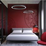 Phòng ngủ màu đỏ nổi bật, chói lóa cho người mệnh Hỏa