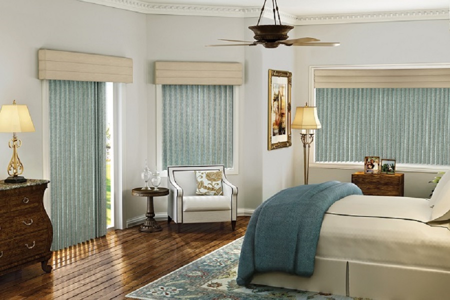Thiết kế rèm tone màu đồng điệu giúp không gian nội thất phòng ngủ trở nên hài hòa, đẹp mắt